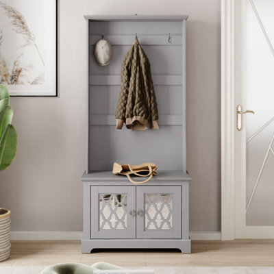 GFW Honiton Hallway Storage Unit Grey DIY at B Q