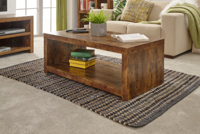 GFW Jakarta Coffee Table with Shelf Mango