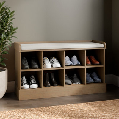 GFW Kempton Open Shoe Bench Oak