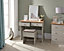 GFW Kendal Dressing Table with Stool Grey
