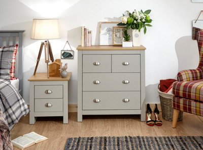 GFW Lancaster 2+2 Drawer Chest Grey