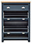 GFW Lancaster 2 Door 1 Drawer Shoe Cabinet Slate Blue