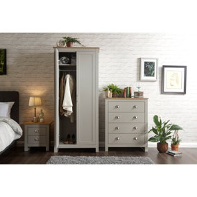 GFW Lancaster 3 Piece Bedroom Set Grey