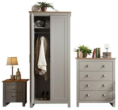 3 piece grey on sale bedroom set