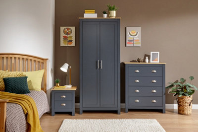 GFW Lancaster 3 Piece Bedroom Set Slate Blue