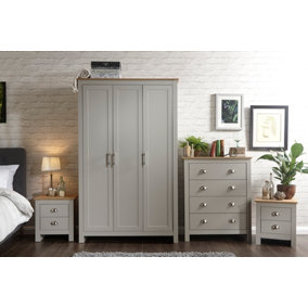 GFW Lancaster 4 Piece Bedroom Set Grey