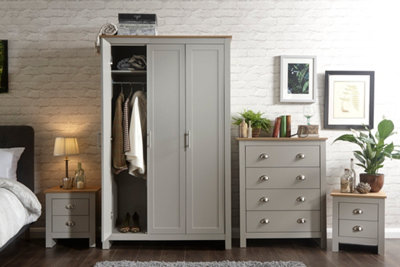 GFW Lancaster 4 Piece Bedroom Set Grey | DIY at B&Q