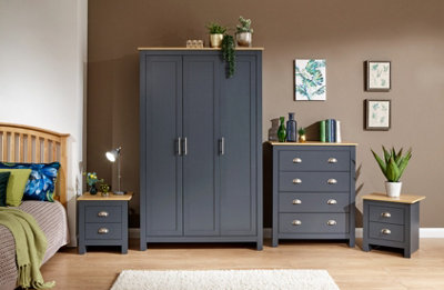 GFW Lancaster 4 Piece Bedroom Set Slate Blue