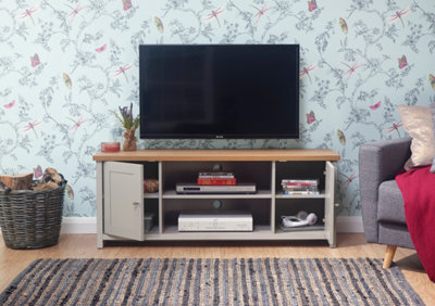 GFW Lancaster Large TV Cabinet Grey