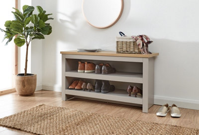 GFW Lancaster Simple Shoe Bench Grey