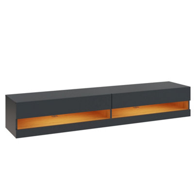 GFW Leon 180cm Wall TV Unit with LED Anthracite