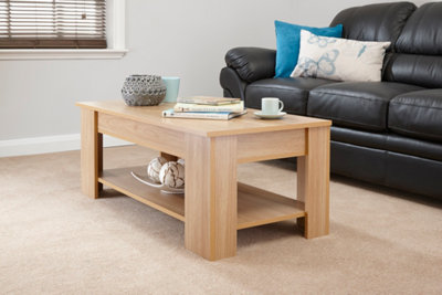 GFW Lift Up Top Coffee Table Oak