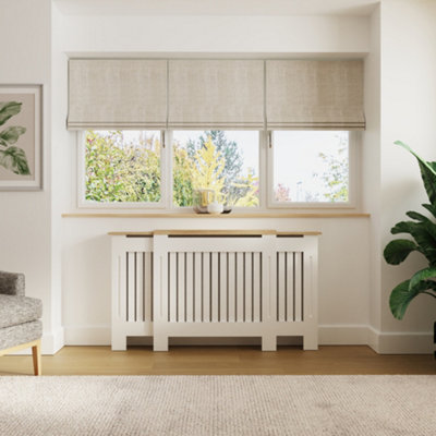 GFW Longslow Adjustable Radiator Cover White