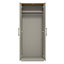 GFW Lyngford 2 Door Mirrored Wardrobe Light Grey