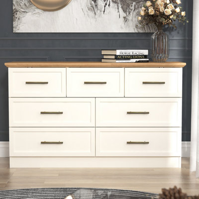 GFW Lyngford 4+3 Drawer Drawer Chest Ivory