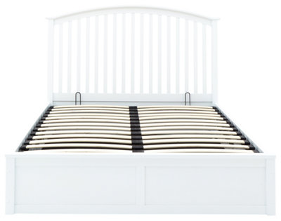 GFW Madrid Wooden Ottoman Bed 150cm King Size White