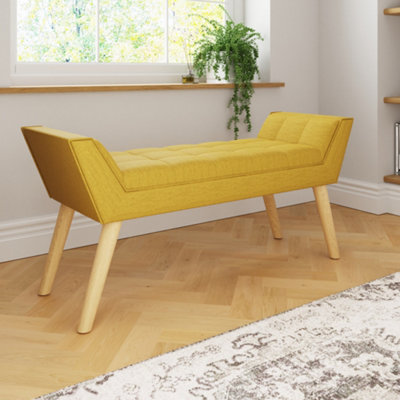 GFW Milan Upholstered Window Seat Mustard