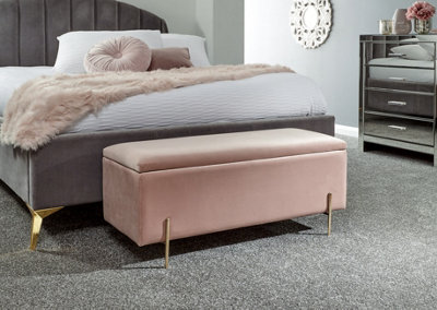 GFW Mystica Ottoman Storage Bench Blush Pink