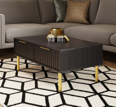 GFW Nervata Coffee Table Black/Gold