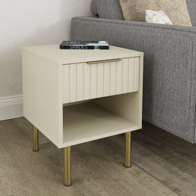 GFW Nervata Lamp/Side Table Ivory
