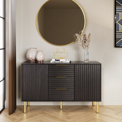 GFW Nervata Sideboard Black/Gold