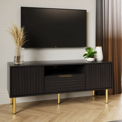 GFW Nervata TV Unit Black/Gold