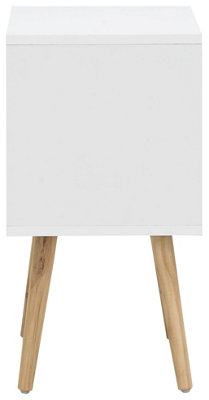 Nyborg bedside table white top