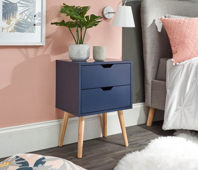 GFW Nyborg Single 2 Drawer Bedside Nightshadow