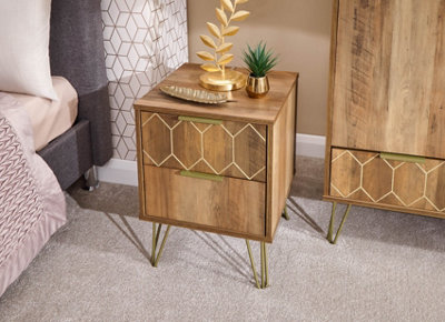 GFW Orleans 2 Drawer Bedside Mango