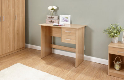 GFW Panama 2 Drawer Study Desk Oak