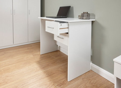 GFW Panama 2 Drawer Study Desk White Oak DIY at B Q