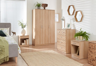 GFW Panama 4 Piece Bedroom Set Oak