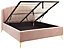 GFW Pettine 135cm End Lift Ottoman Bed Double Blush Pink