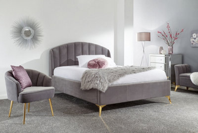 GFW Pettine 150cm End Lift Ottoman Bed King Size Grey