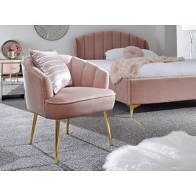 GFW Pettine Upholstored Chair Blush Pink