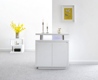 GFW Polar High Gloss LED Sideboard White