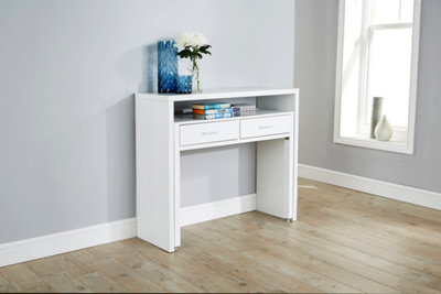 GFW Regis Extending Console Desk White