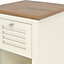 GFW Salcombe 1 Drawer Bedside Ivory