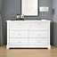 GFW Salcombe 3+3 Drawer Chest Pearl White