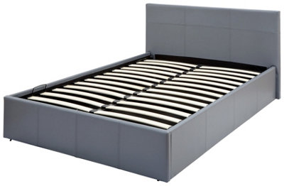 GFW Side Lift Ottoman Bed 120cm Small Double Grey