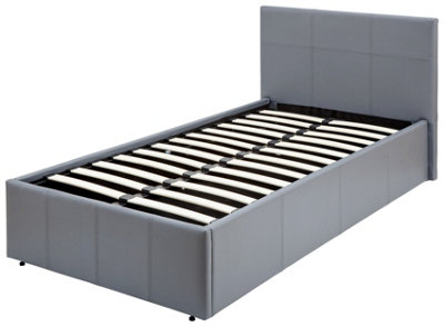 GFW Side Lift Ottoman Bed 90cm Single Grey