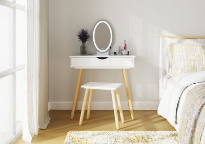 GFW Signy LED Dressing Table Set White