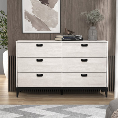 GFW Truro 3+3 Drawer Chest Dusty Grey Oak