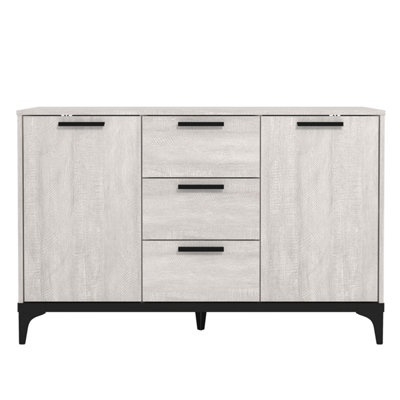 GFW Truro Large Sideboard Dusty Grey Oak