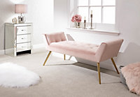 GFW Turin Upholstered Window Seat Blush Pink