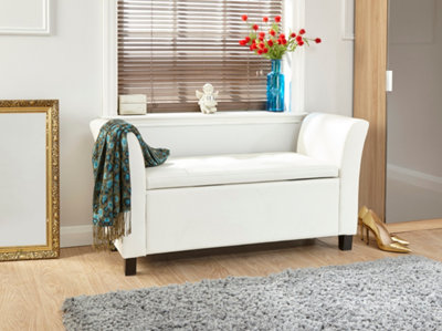 GFW Verona Upholstered Window Seat White