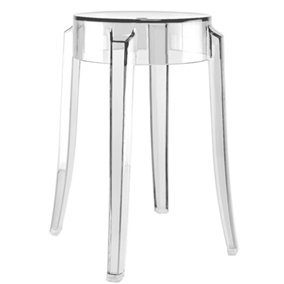 Ghost Style Crystal Clear Low Stool - 46.5cm