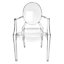 Ghost Style Plastic Louis Armchair Crystal Clear