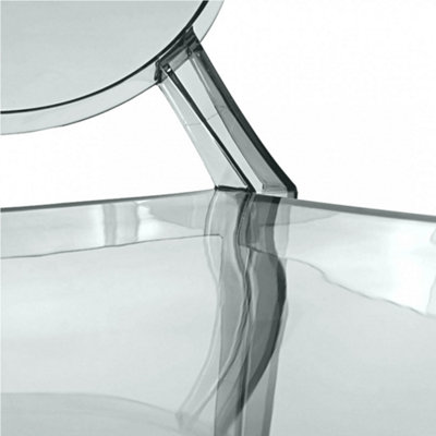 Ghost Style Plastic Louis Armchair Smoke Grey