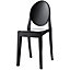 Ghost Style Plastic Victoria Dining Chair Black